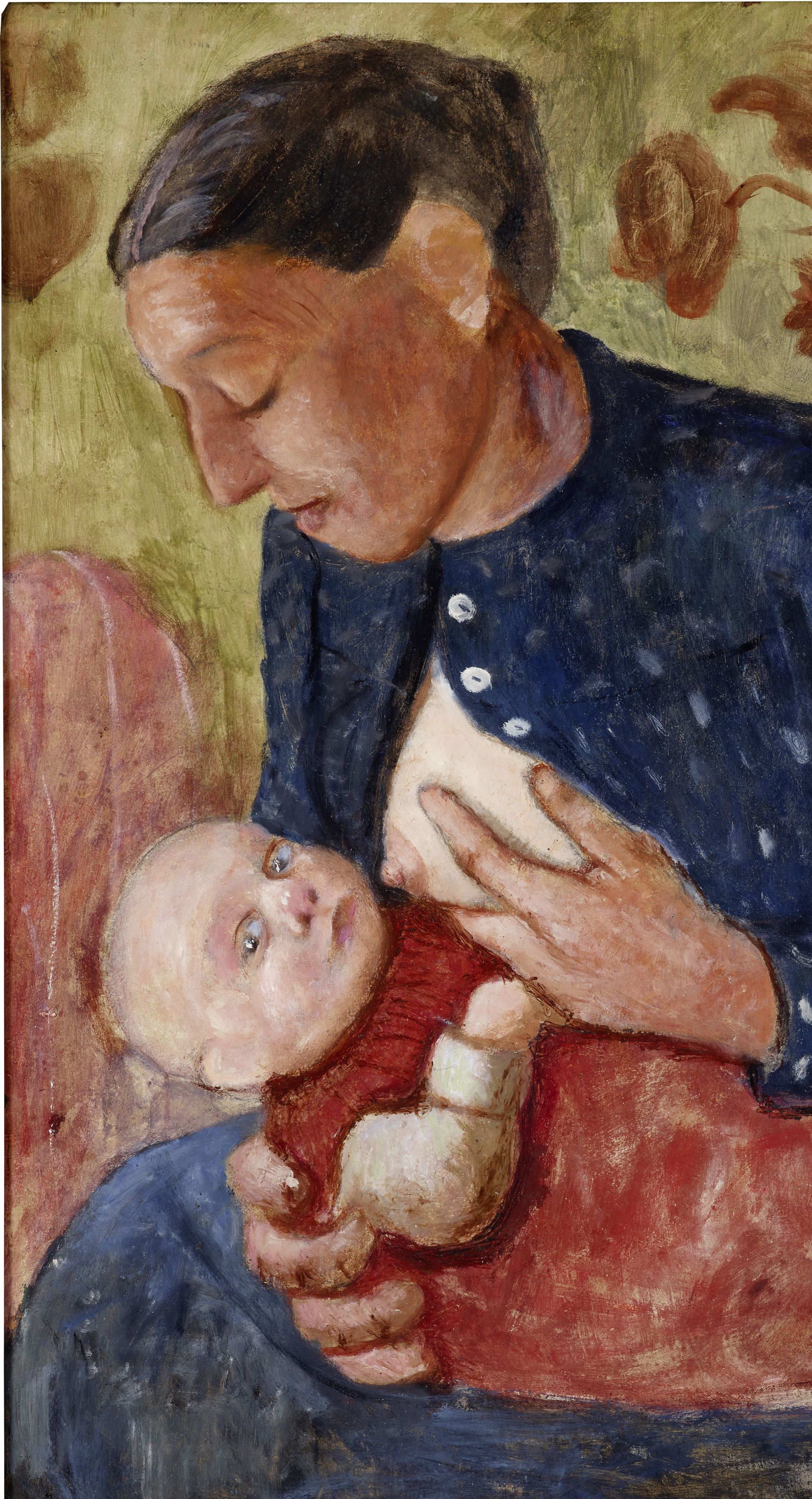 Paula Modersohn-Becker, Nursing mother, oil on cardboard, 1902