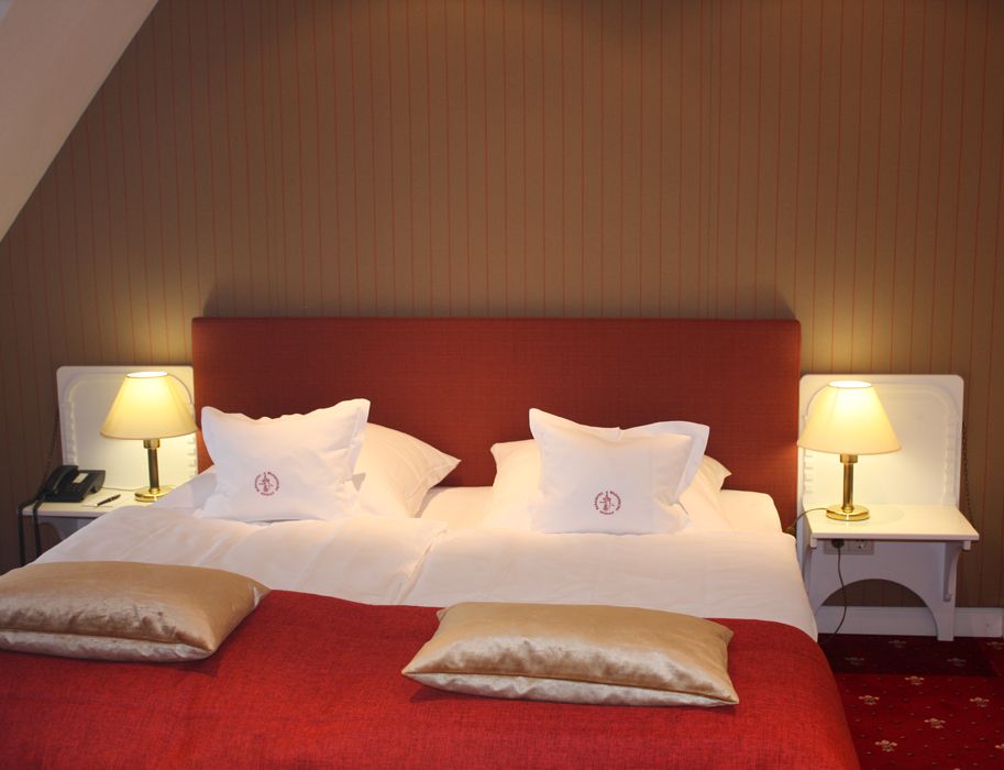 Guests of the Romantik Parkhotel stay in a double room in a chic ambience