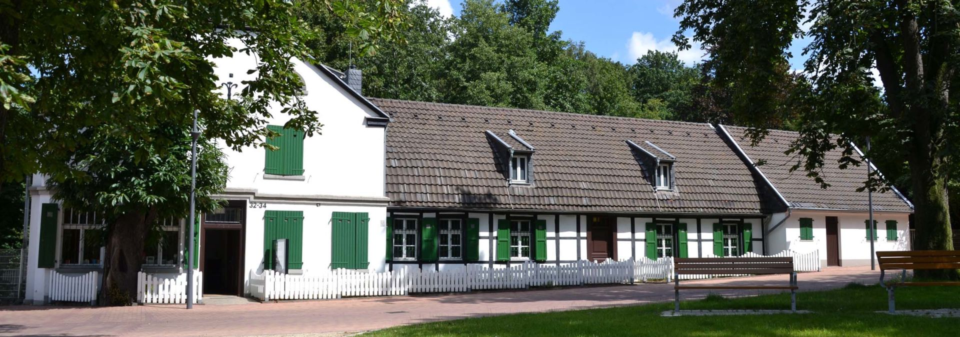 Exterior view of the St. Antony hut in spring