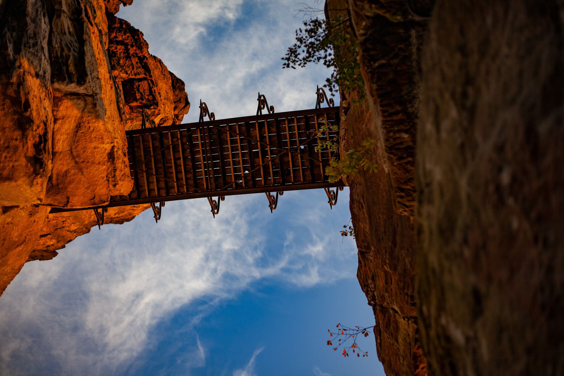 Externsteine bridge, Teutoburg Forest