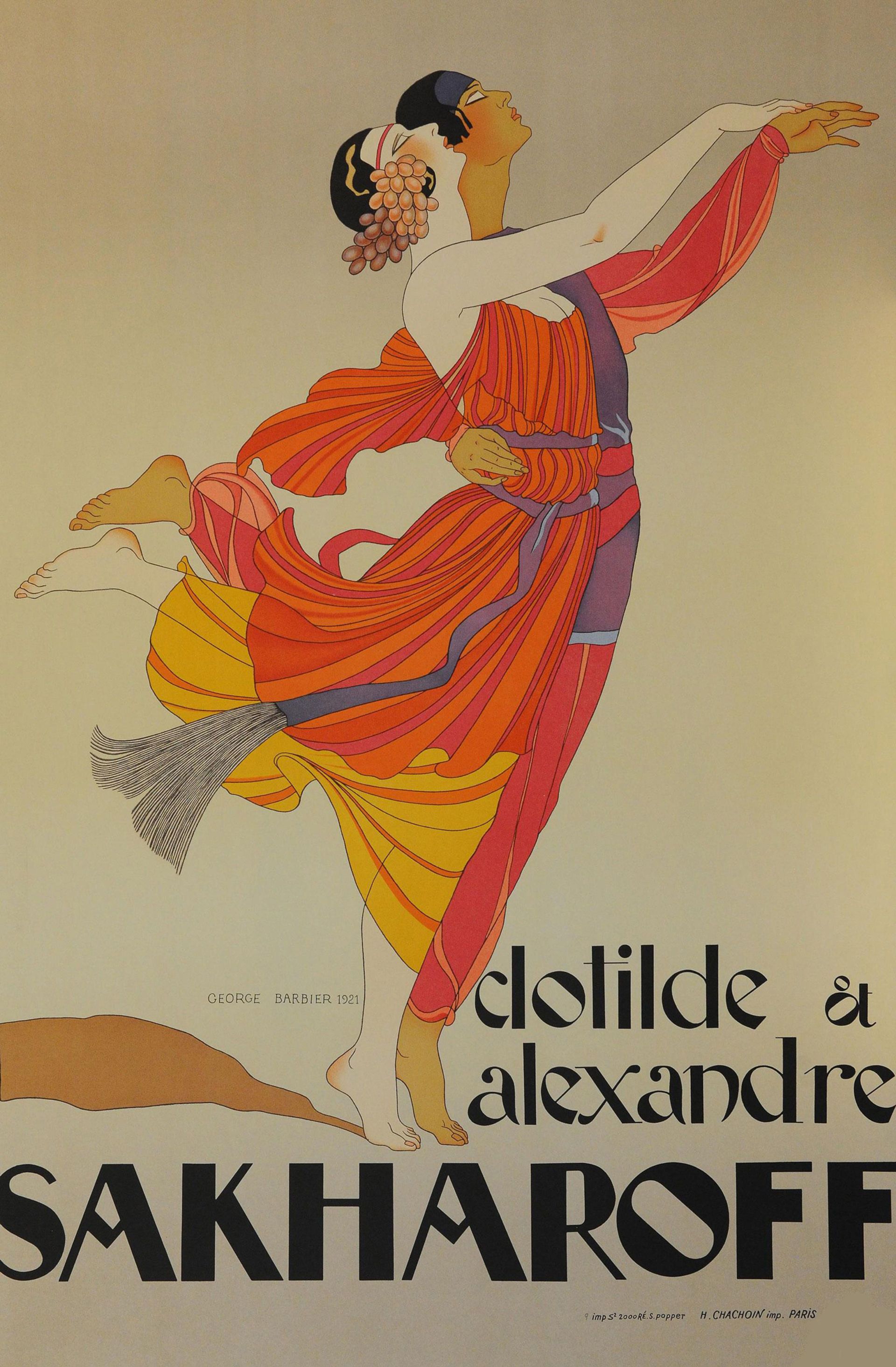 George Barbier, Clotilde and Alexander Sacharoff, 1921