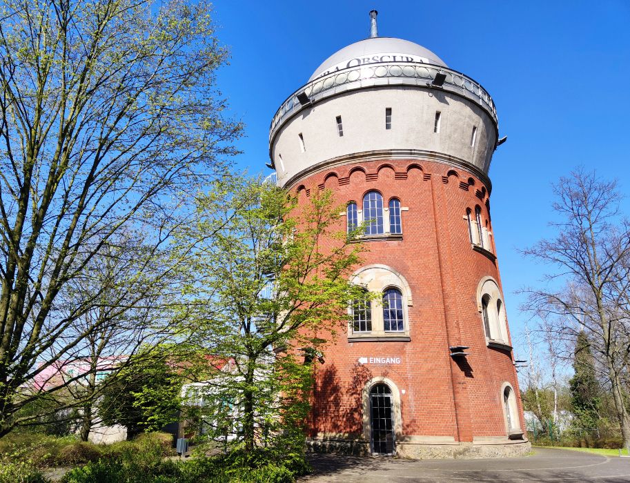 The world's largest walk-in camera obscura is housed in the boiler of a former railroad water tower