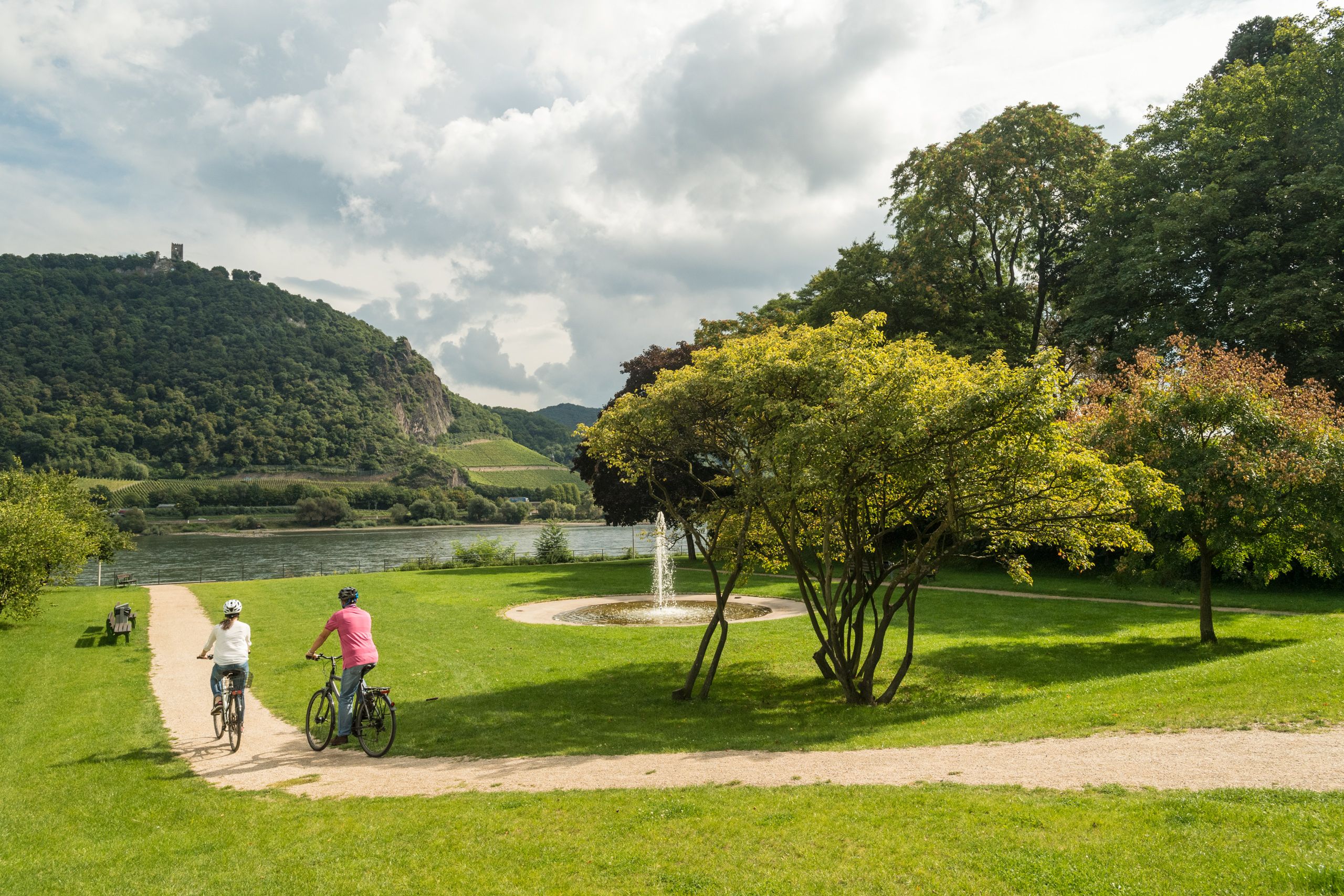 Ferry on the Rhine cycle path