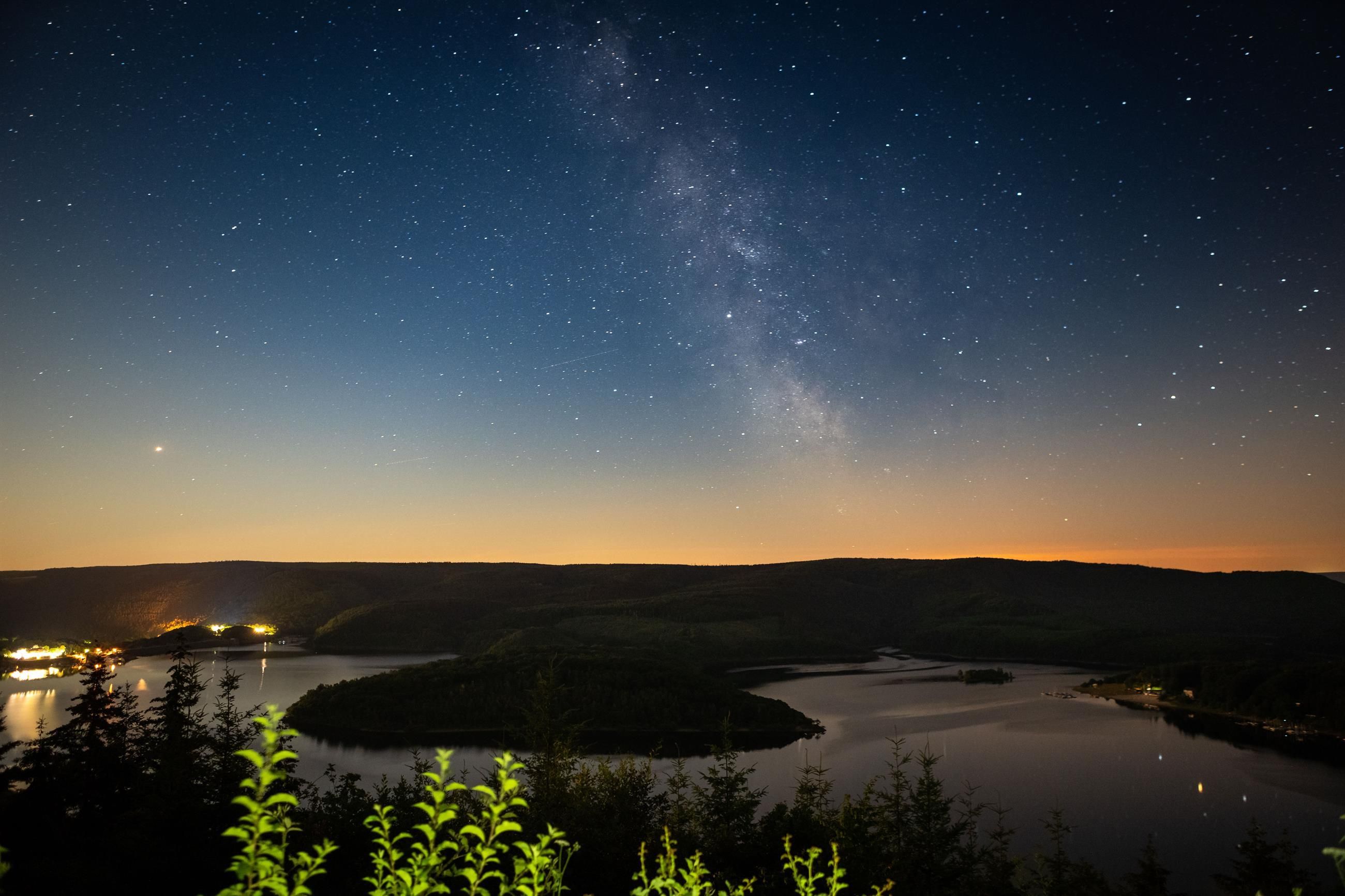 Starry sky in the Eifel National Park