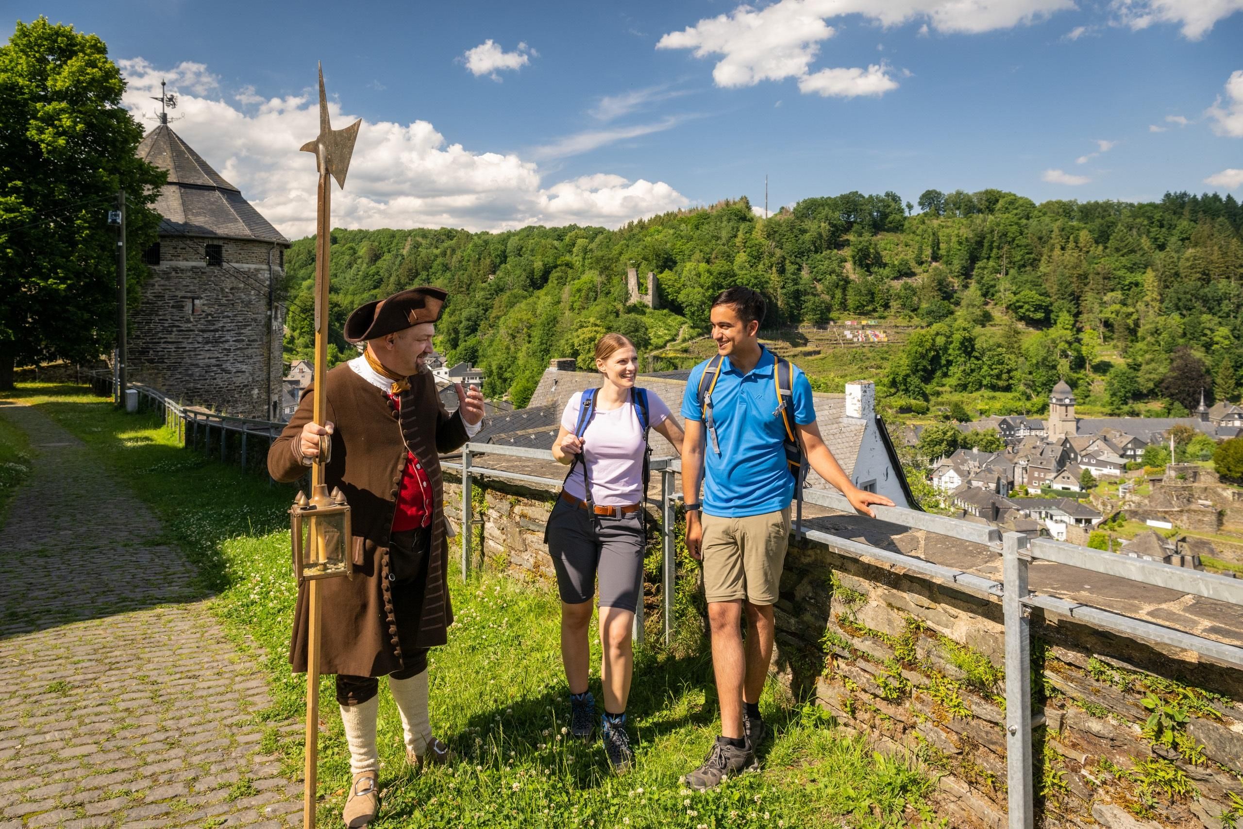 Guests can take part in guided tours of the grounds at Monschau Castle