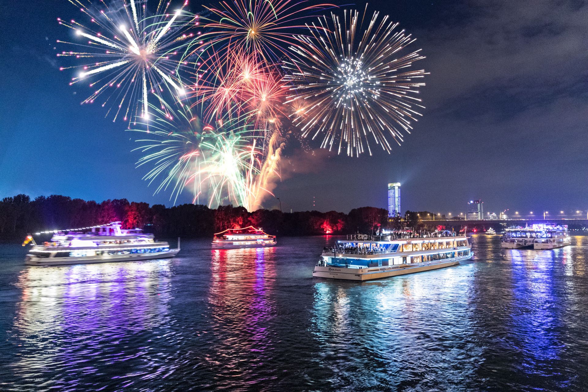 Every year on the first Saturday in May, the Rhine between Bonn and Linz is ablaze