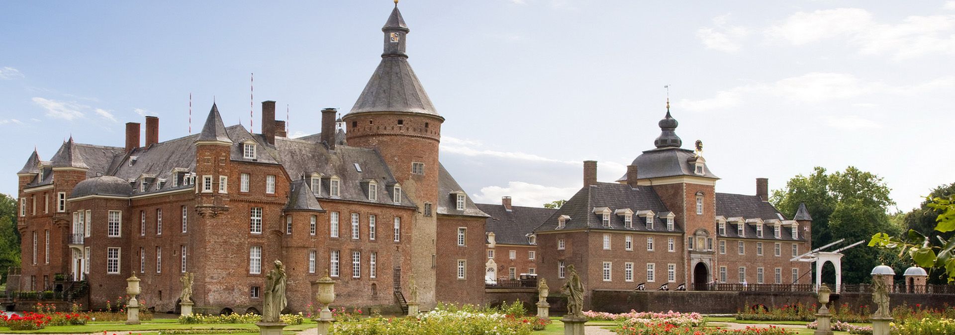 Anholt Castle is considered one of the largest and most beautiful moated castles in the Münsterland region