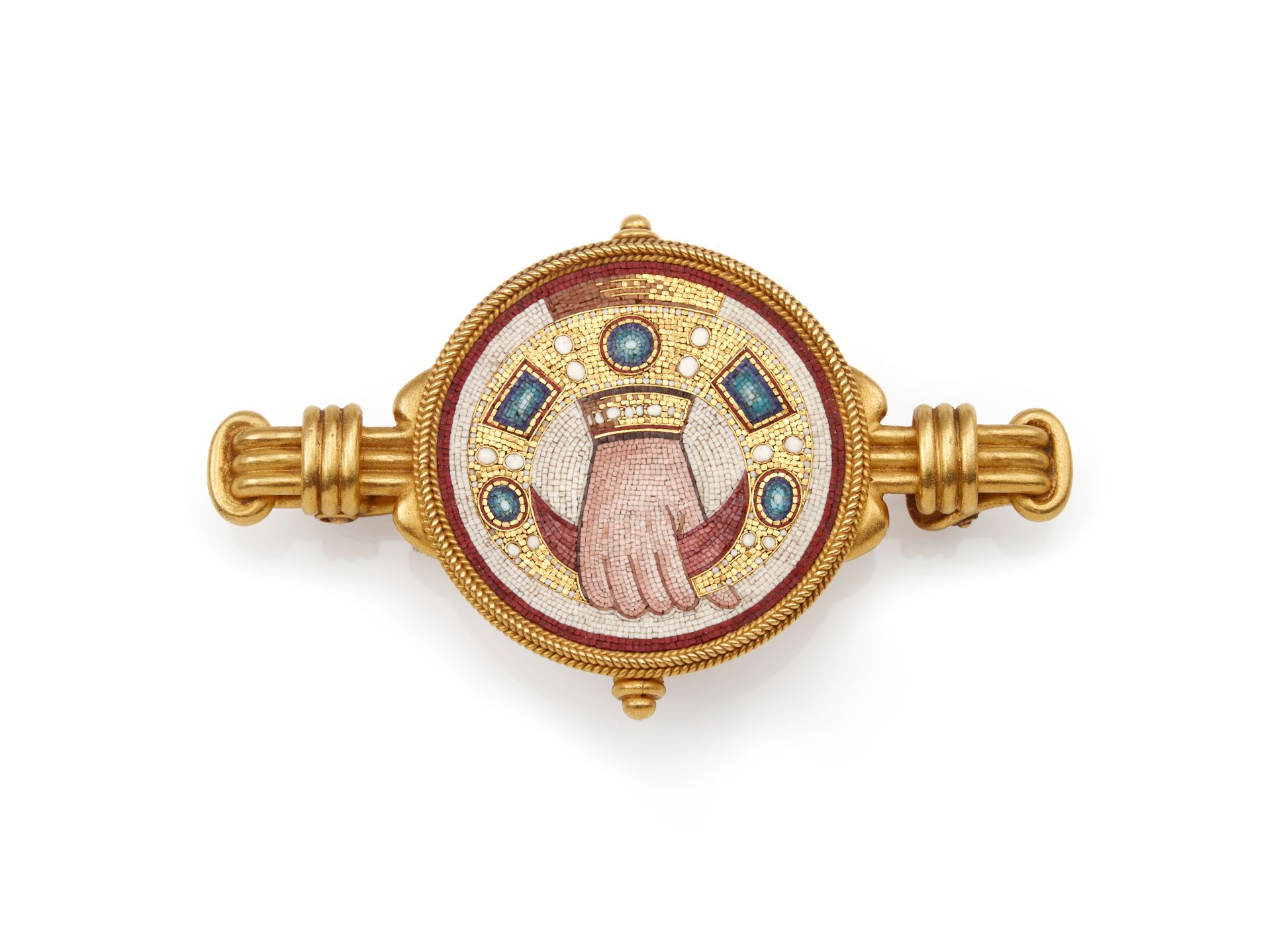 Michelangelo Caetani di Sermoneta (design), Casa Castellani (execution), brooch, Rome, c. 1860-1863