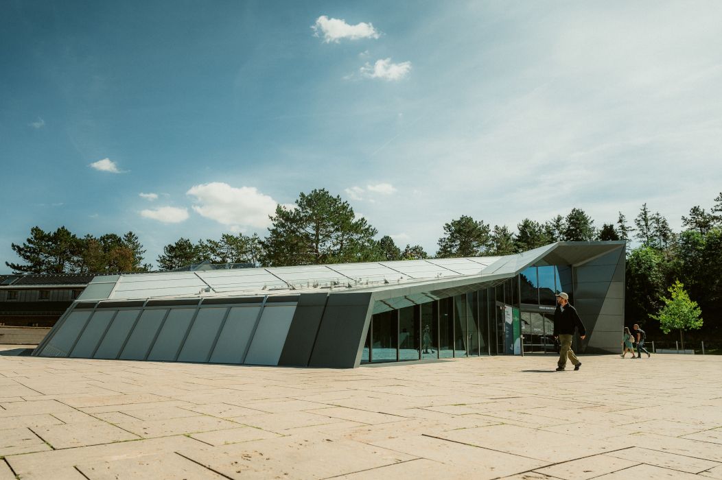 The modern visitor center is located at the heart of the former Ordensburg Vogelsang