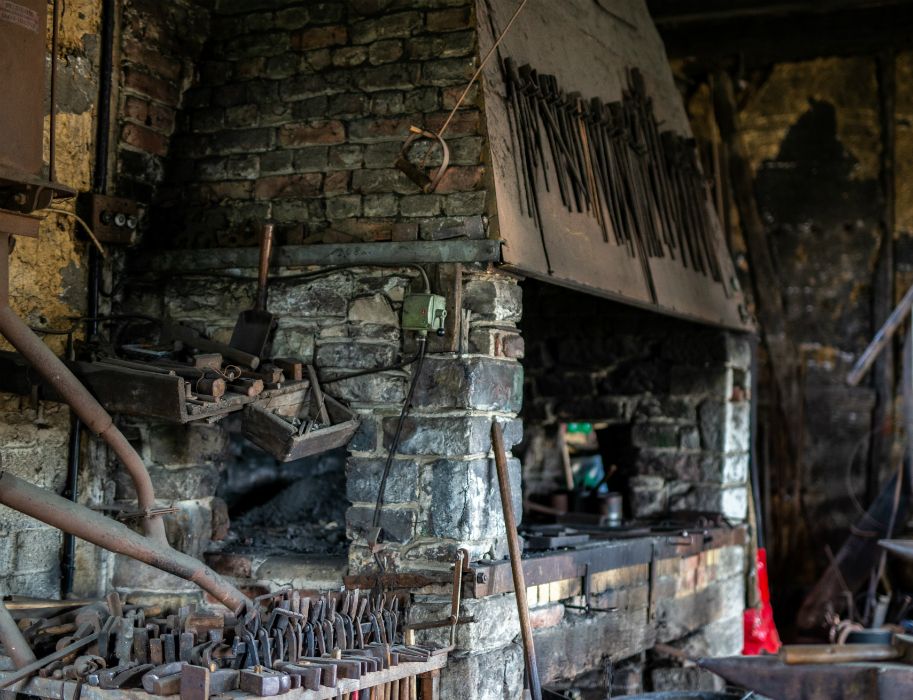 The forge in the LVR open-air museum in Lindlar in the Bergisches Land region