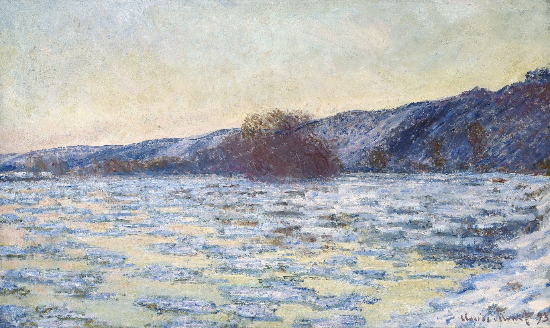 Claude Monet,
Ice floes in the twilight,
1893, oil on canvas,
Museum Langmatt, Langmatt Sidney and Jenny Brown Foundation, Baden, Switzerland