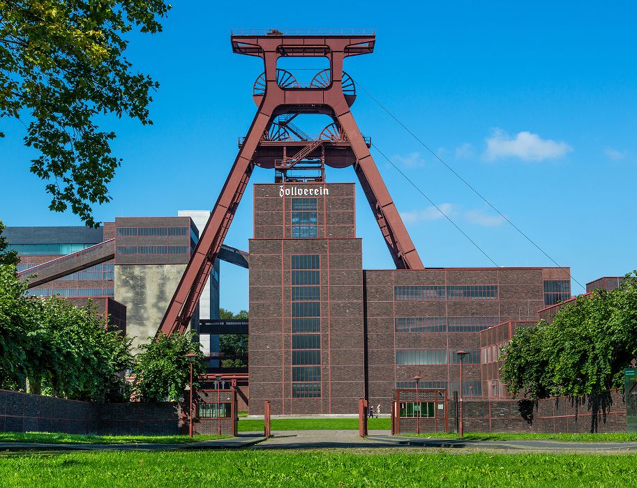 The Doppelbock winding tower is the landmark of the Zollverein UNESCO World Heritage Site