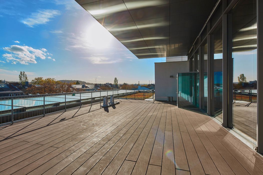 The roof terrace of the LVR-LandesMuseum offers a wonderful view of the Bonn skyline