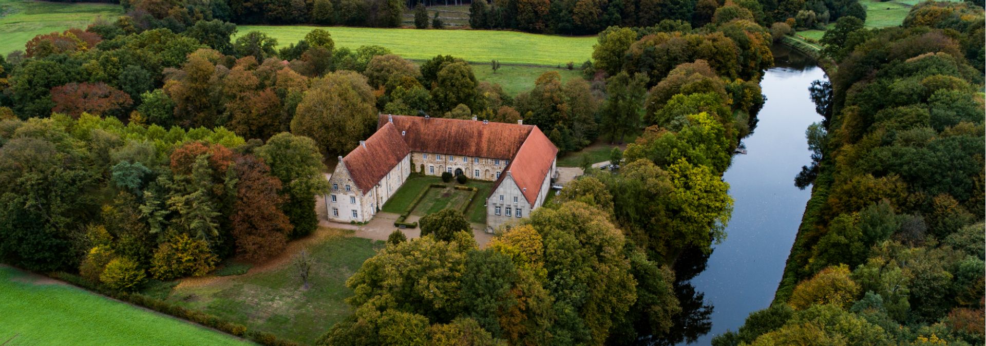 The monastery complex in Rheine in Münsterland directly on the banks of the River Ems