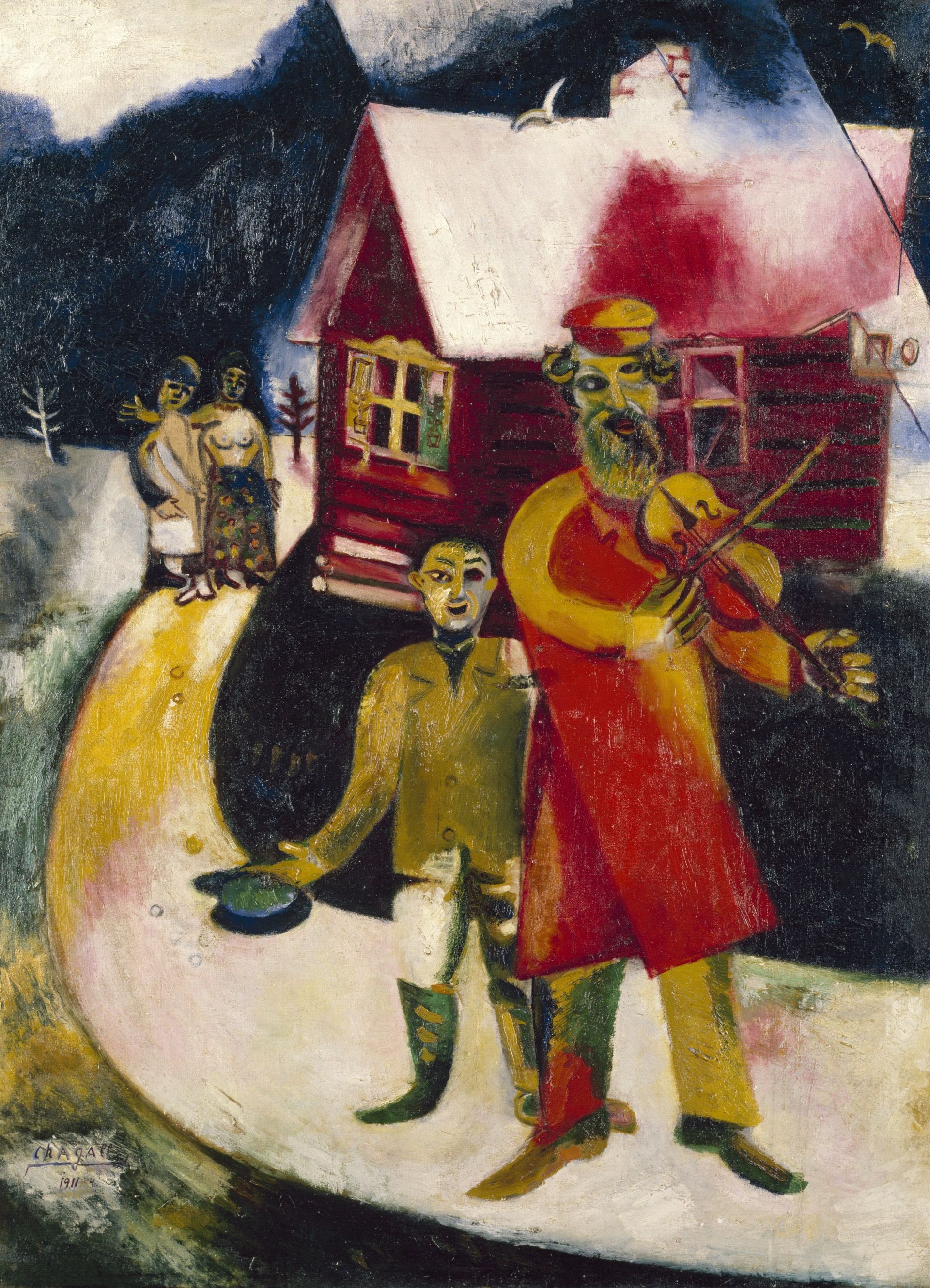 Marc Chagall, The Violinist, 1911, Le violoniste, oil on canvas, 94.5 × 69.5 cm, Kunstsammlung Nordrhein-Westfalen, Photo: Achim Kukulies, Düsseldorf