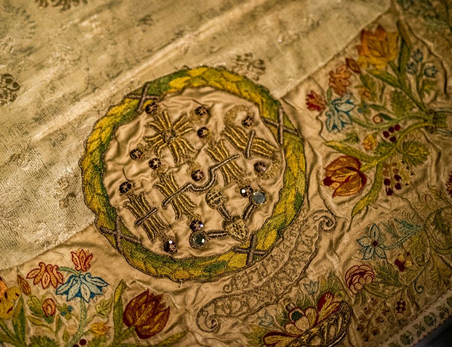 The finest embroidery once adorned the textiles of monastic mass rites, on display at Kamp Abbey