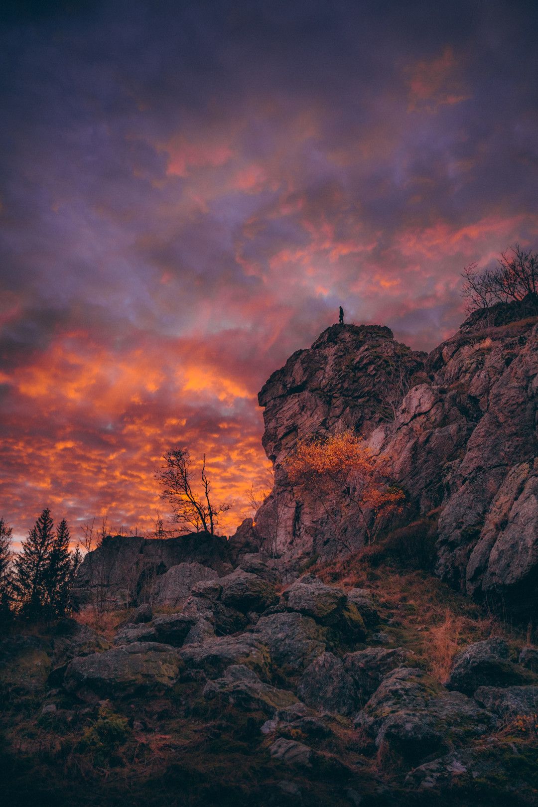 Bruchhauser Steine at sunrise