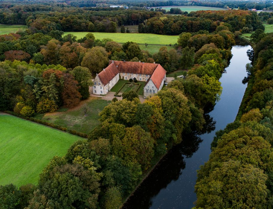 The monastery complex in Rheine in Münsterland directly on the banks of the River Ems