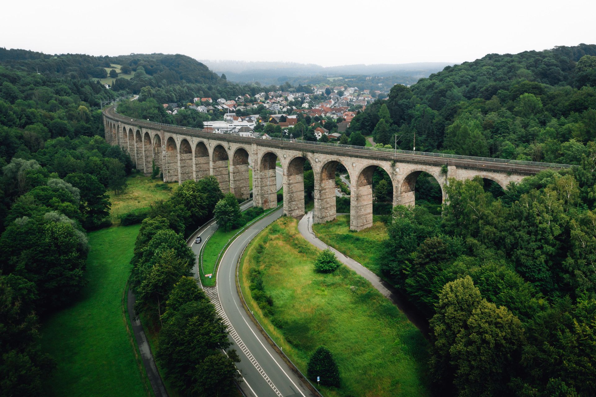 Viaduct with trees near Altenbecken