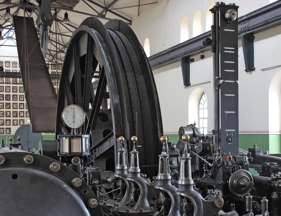 The steam engine in the Hanover colliery is an eye-catcher today