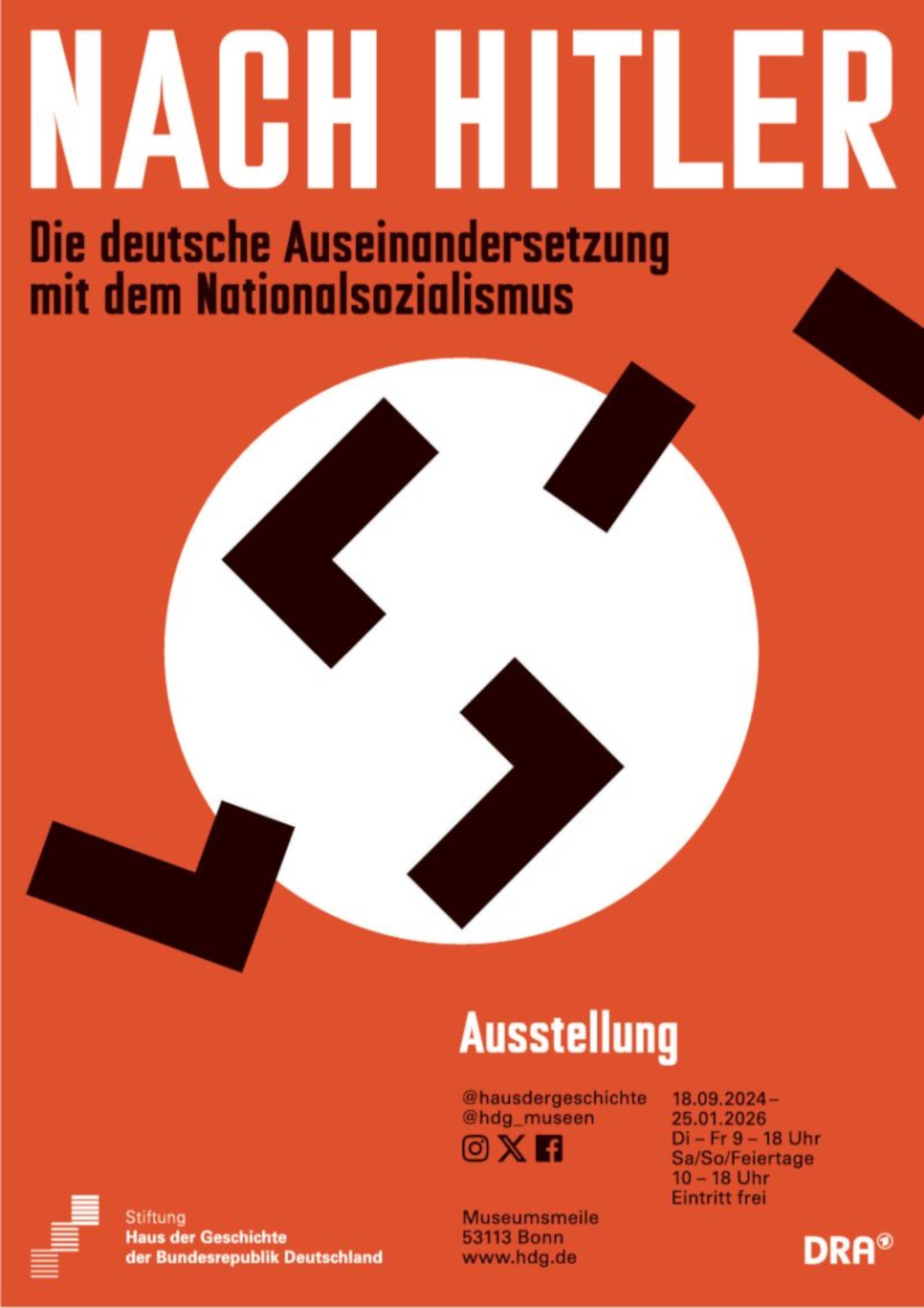 Poster for the exhibition After Hitler. The German confrontation with National Socialism