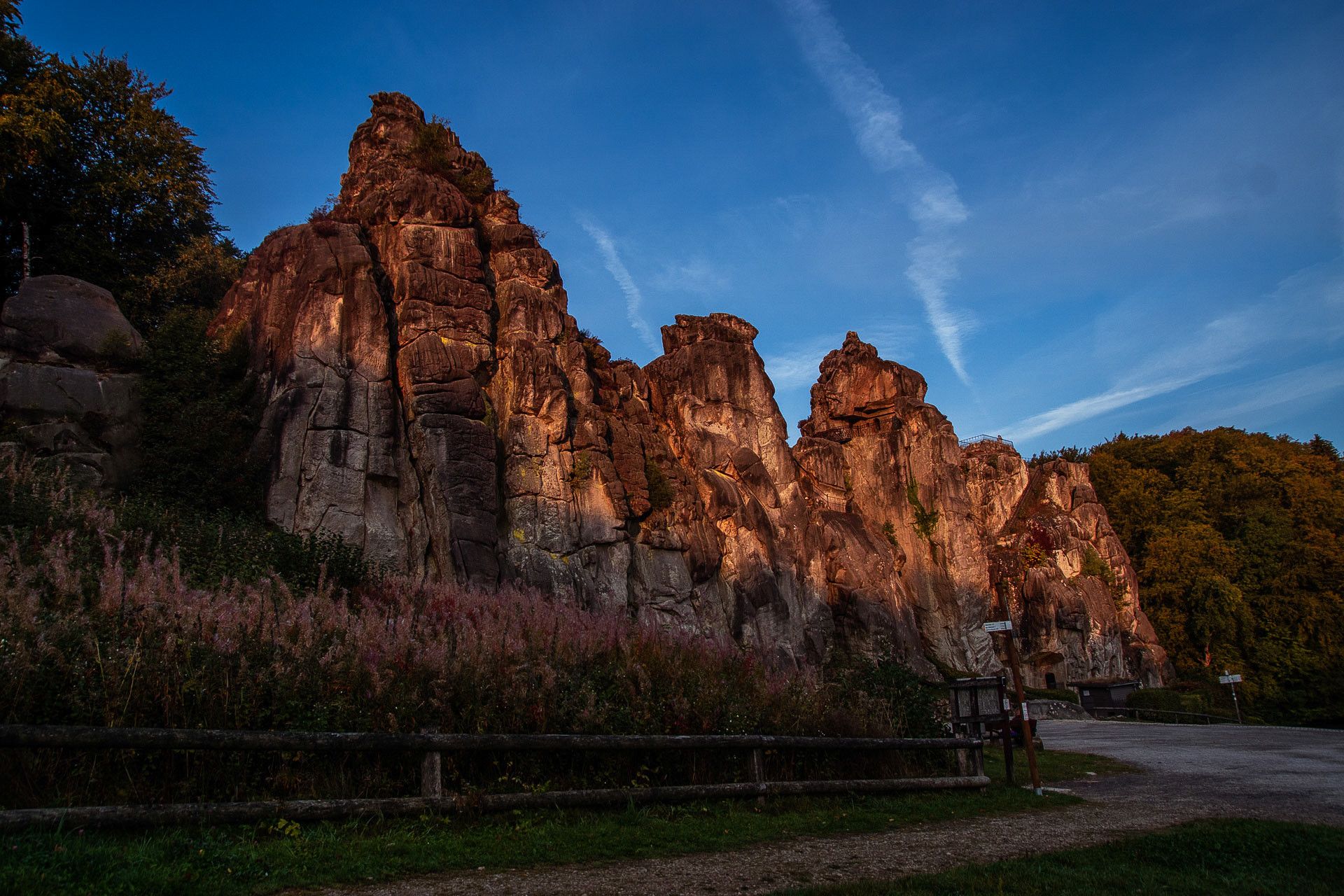 Evening mood Externsteine, Teutoburg Forest