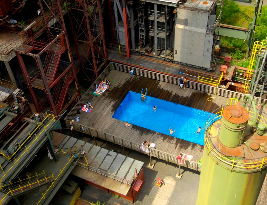 The Zollverein works swimming pool, which is also a work of art, opens in summer