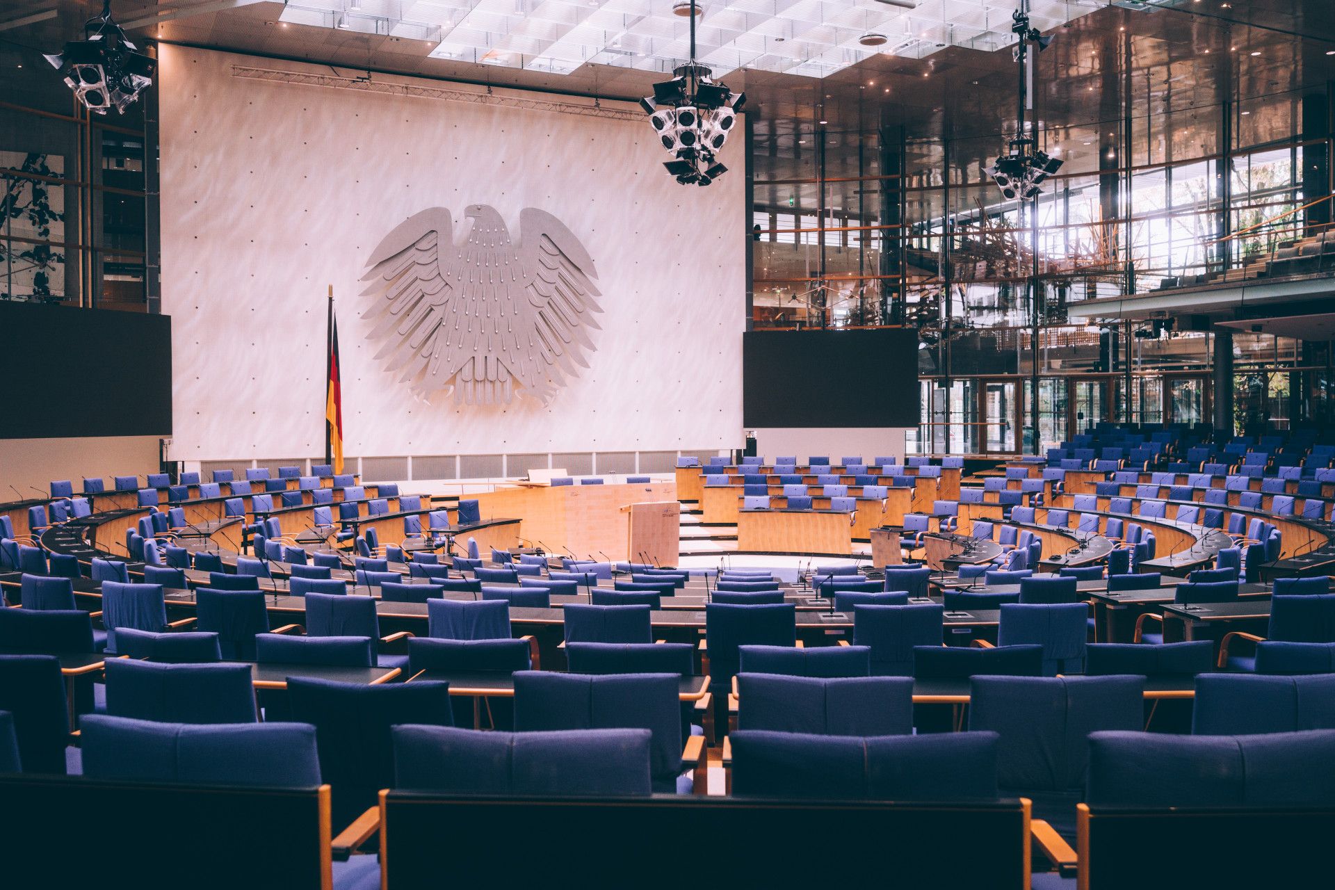 Seated plenary hall of the World Conference Centre Bonn