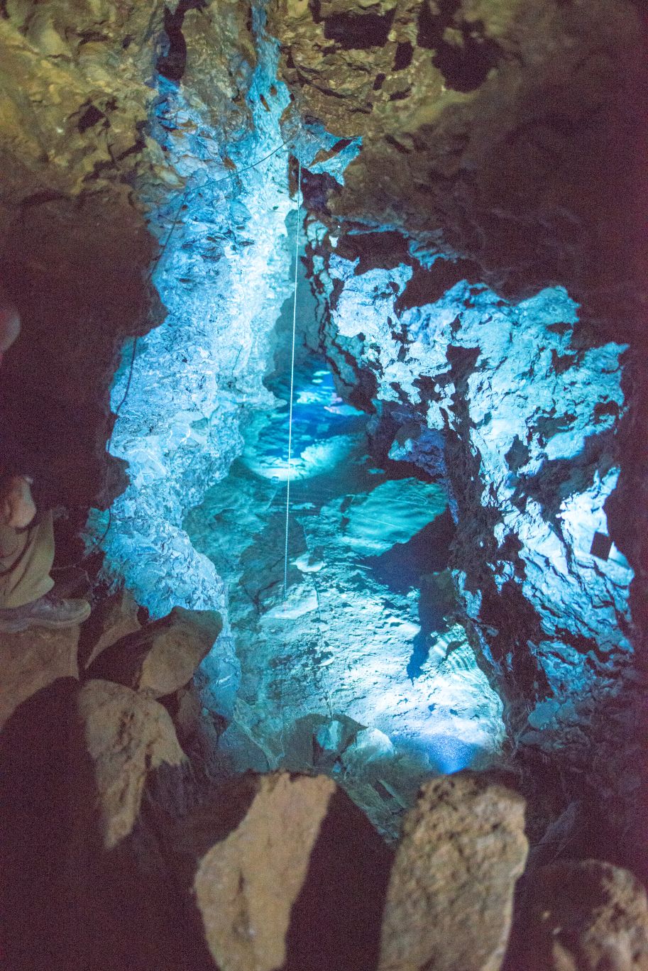 The Kluterhöhle cave shines in a new light using LED technology with background music