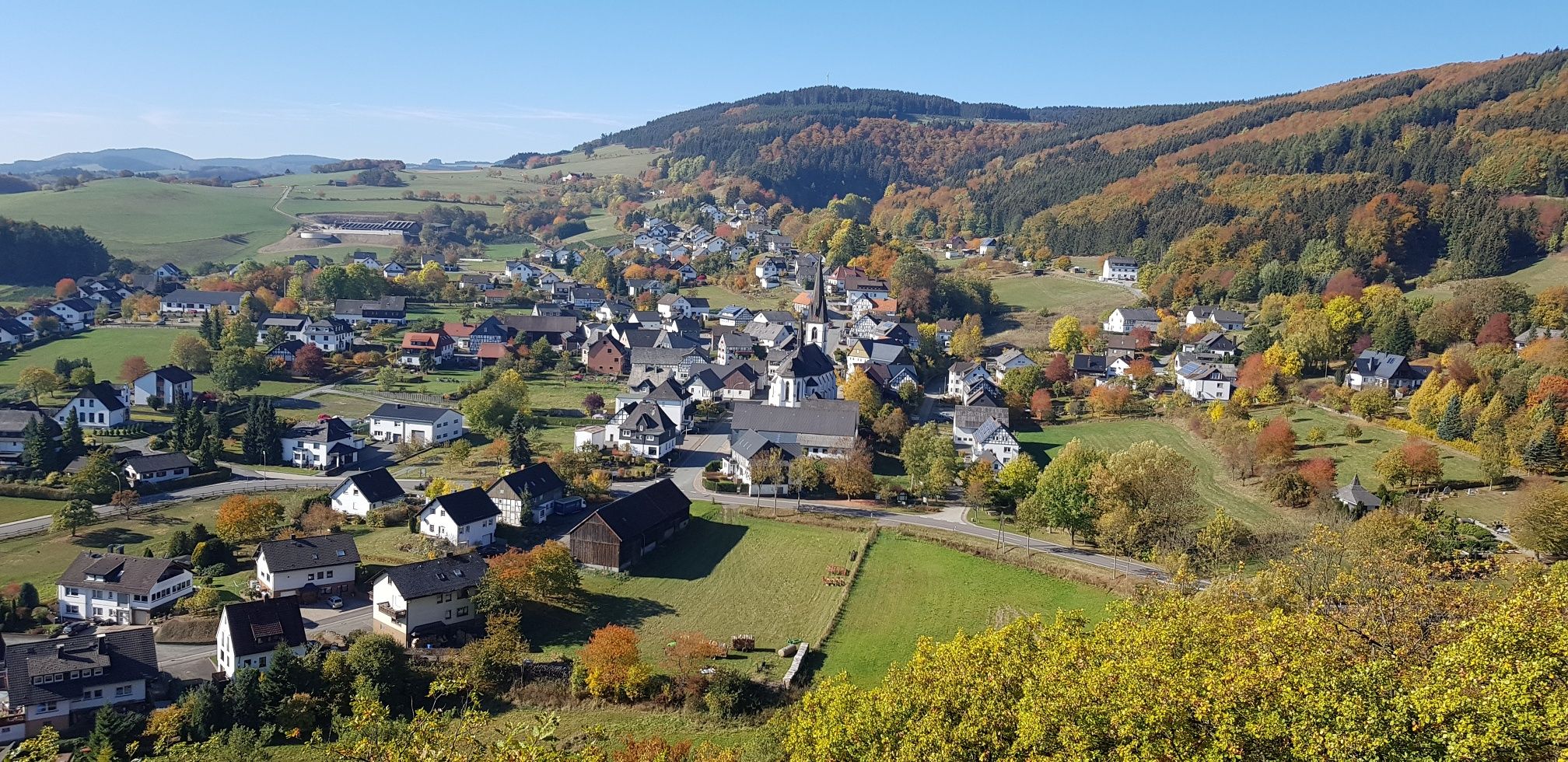 View from the Kreuzberg in Medebach-Düdinghausen