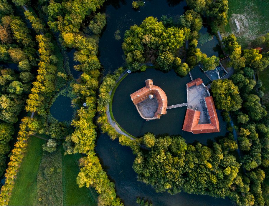 Vischering Castle is also worth seeing from a bird's eye view